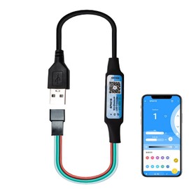 LOAMLIN WS2812B WS2811 LED Strip Controller SP621E, Music Bluetooth iOS/Android App Control Support Smart IC RGB LED Light Controller, USB Input for Dream Colour LED Light Project