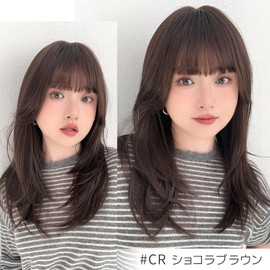 Bright Lara hf1965-CR Long Layered Wig, Women's Long Hair, Natural Full Wig, Wig