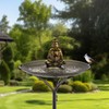 Good Directions Free Standing Pewter Copper Tranquility Bird Bath with