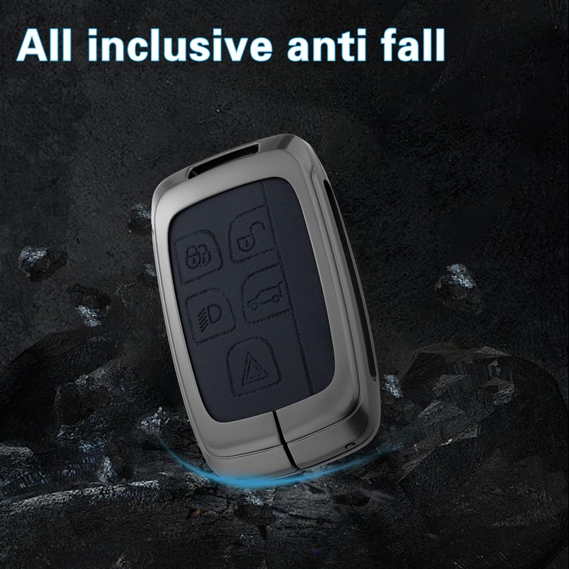 Key Fob Cover with Heavy-duty Keychain for Rover Evouge Discovery