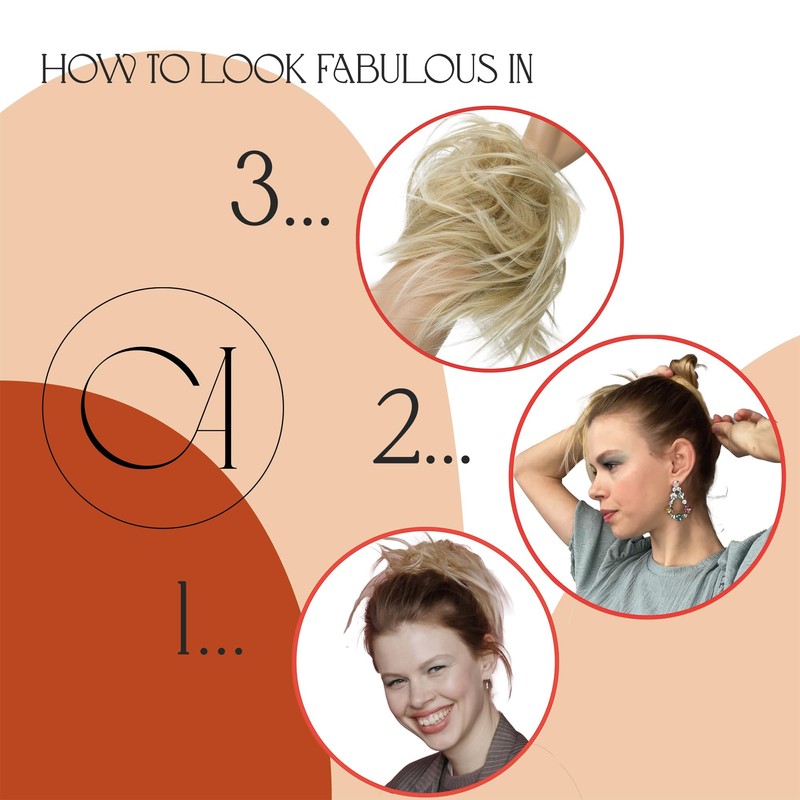 CAISHA Scrucnhie Hairpiece Hair Scrunchie Updo Bridal Hairstyles Messy Bun