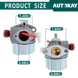 AUTOKAY 640350 Carburetor for Toro 20016 20017 20018 6.75HP Recycler Lawn Mower Tecumseh LEV105 640303 640271 LEV100 LEV120, Tecumseh LV195EA w/ 36905 Air Filter