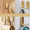 Gyinere 2 Pcs Folding Coat Hooks,Folding Coat Hook,Folding Wall Hooks,Hooks,Gold