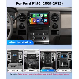 8Core 4+64G Car Radio for Ford F150 2009 2010 2011 2012 Wireless Carplay Android Auto,9" IPS Radio,Android/GPS WiFi/32EQ DSP/59UI/Bluetooth5.0/SWC/Backup Camera for F150 Radio Upgrade