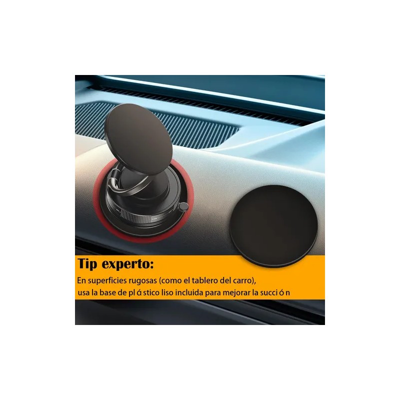 Soporte Para Celular Magnético Con Ventosa, Gira 360 Grados