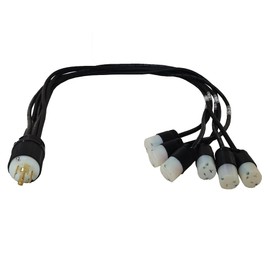 JUNMAN 5pin L21-30 to Edison Power Cable 5ft 1.5meters Length 13AWG for Power Distro 1pc Pack