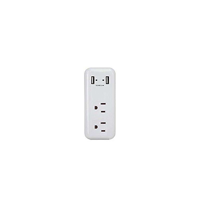 PBUSB242 2 Outlet Wall Tap W/USB
