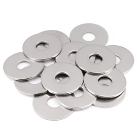 15PCS 1/2" x 1-1/2" Fender Washers, 18-8(304) Stainless Steel Flat Fender Washer, 1/2" ID x 1-1/2" OD, 0.1'' Thick