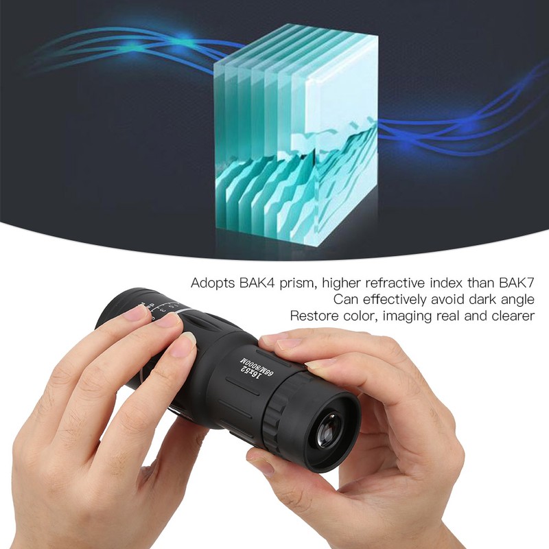 16x52 Waterproof Monocular Outdoor Handheld Viewing Concert Telescope Clear Imaging