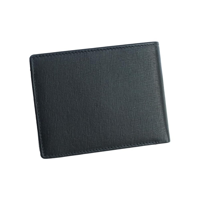 orso Bruno original Men's Wallet Black Leather RFID Men's Wallet