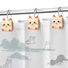 Cat Shower Curtain Hooks, Funny Animal Shower Curtain Hooks Rings