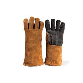 Hansa FIREPLACE & BBQ GLOVES, Heat Protective, made of Genuine Leather (PAIR of GLOVES)