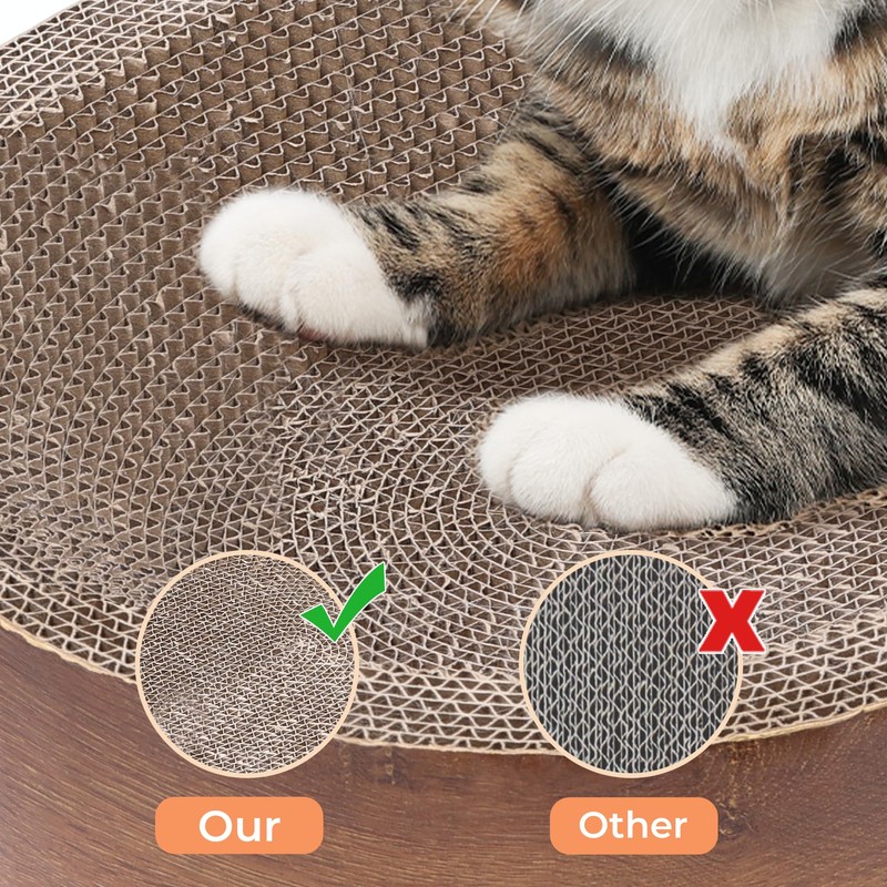 ComSaf Cat Scratcher Bed, Corrugated Cardboard Cat Scratch Bed Lounge