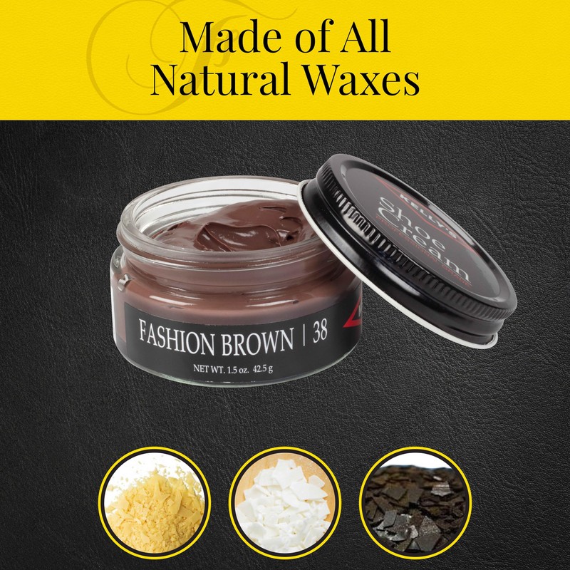 Kelly's Fashion Brown Shoe Polish 1.5 oz - Professional Leather