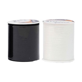 Korbond Black and White Sewing Thread Set - 360m Polyester Spool - Crafting, Sewing, Hand and Machine
