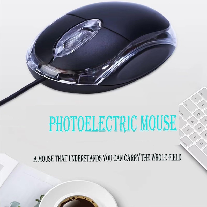 Yadojingcn Wired Mini Optical Mouse-Wired Mouse with Ergonomic Design, USB