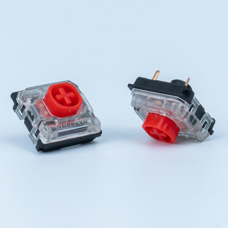 GATERON KS-33 Low Profile Red Silent 2.0 Keyboard Switches, Linear
