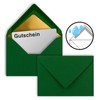 50 envelopes in dark green with gold lining, DIN C7