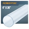 POWERTEC Clear PVC Pipe 4" x 36" Long, 1PK Rigid