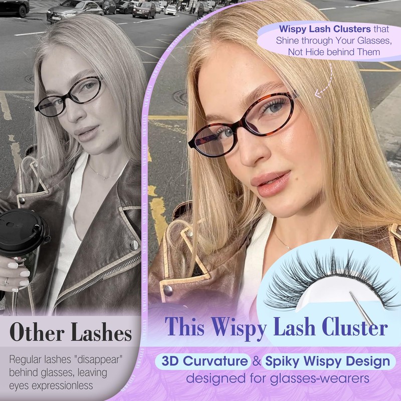 Lash Clusters Kit Wispy Natural Cluster Eyelash Extension Kit DIY