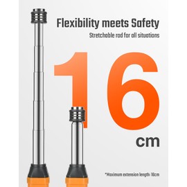 Natural Gas Detector, TopTes PT299 Gas Leak Detector with Extendable Rod, Portable Propane Sniffer for Detecting Combustible Leaks Like Methane & Butane for Home, RV (Includes Battery x2) - Orange
