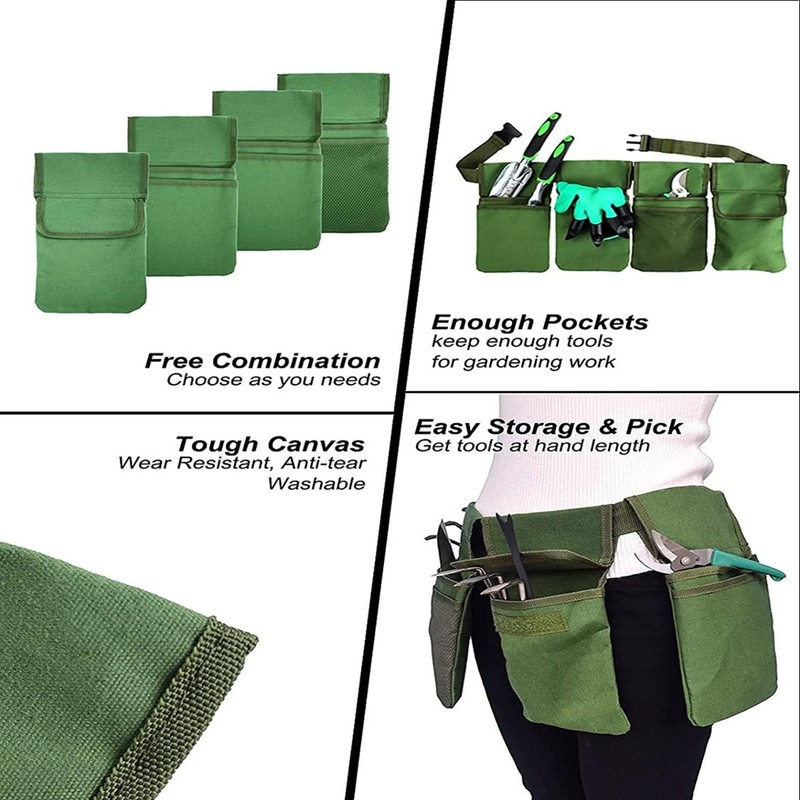 NOELAMOUR Gardening Pouch, Apron Bag, Waist Bag, Waist Pouch, Waist
