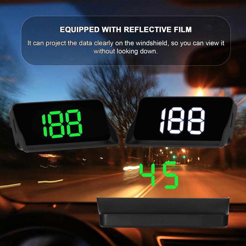 Car Headup Display Windshield Projection Heads Up Display LED Digital