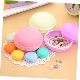 CALLARON Caja Organizadora de Joyas Macarrón Mini Rosa, Contenedor Portátil de Silicona Duradero para Anillos Collares y Auriculares, Uso Femenino Viaje 10 Cm X 5 Cm