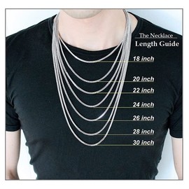 INFINIQUE CREATIONS Stainless Steel Silver Arrow Bullet Chain Bracelet Necklace Men Women 7" - 38" (18, 2mm, Silver)