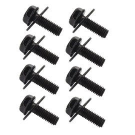 SUNJCO 8Pcs 12mm Top Front Skid Plate Bolts and Gasket Black Fits for 2000-2019 Toyota Tundra