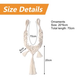 MOROBOR Curtain Tiebacks Macrame Holdbacks, 2pcs Cream-Colored Bohemian Home Decoration Drapery Holdback Farmhouse Curtain Tie Back Holder by Hand-Woven Cotton Rope