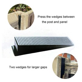 XNJIHWA 20Pcs Tile Wedges Leveling Fence Wedges Plastic Resuable Wedges for Floor,Wall Setting,Rattling Fences,8.7x2.1x1.5cm,Black
