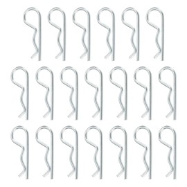 sourcing map 50 Pcs Hitch Pin Clip, 1.5mm x 28mm R Clips Carbon Steel Retaining Wire Hair Pins Cotter Pin Assortment Kit Clips for Trailer Tractors Mower Carts Truck Pin Clip, Silver