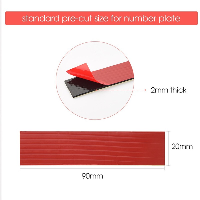 FEPITO 50 Pack Number Plate Sticky Pads Double Sided Foam
