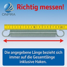 Onpira 2x Universal Garage Door Spring in 21 Sizes Galvanised in OEM Quality to Choose From Garage Door Springs Garage Tension Spring (420 x 33 x 4.5 mm / Tensile Force 100 kg)
