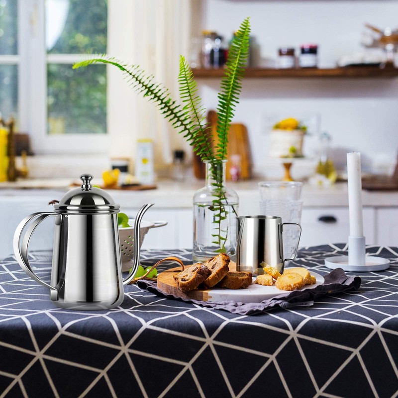 Love-KANKEI Milk Pitcher Milk Jug Stainless Steel Latte Art 350ml