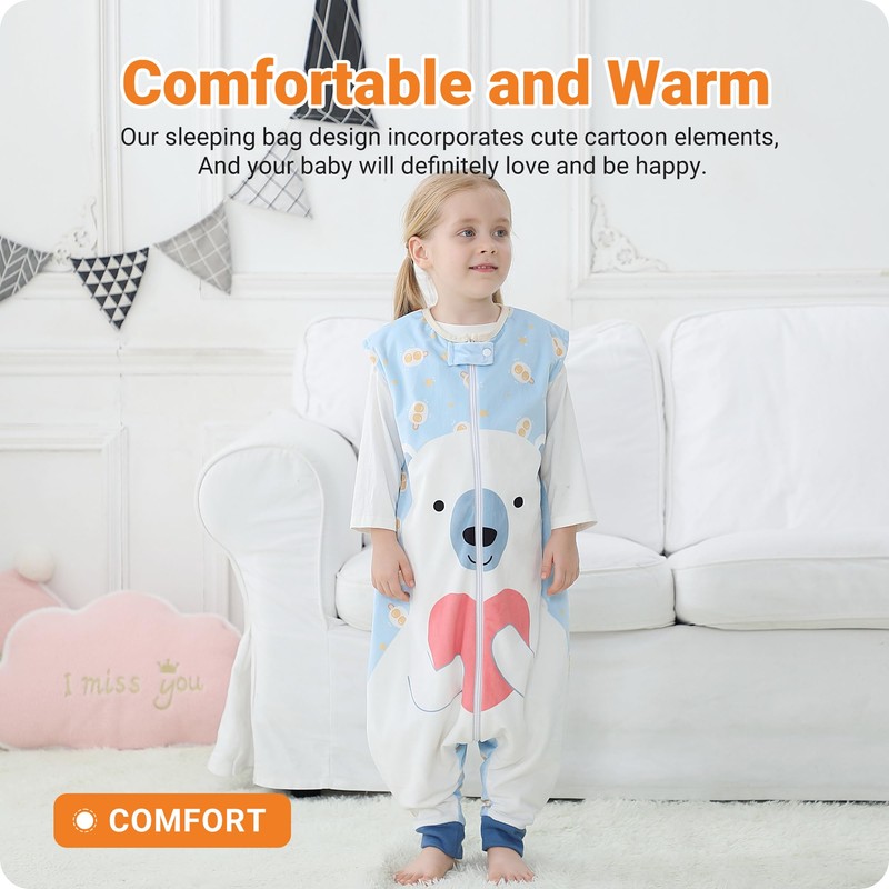 HAHASHOW Baby Sleeping Bag with Feet Girls and Boys Sleeping