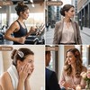 6 PCS Flat Hair Clips for Women, Large Strong Hold