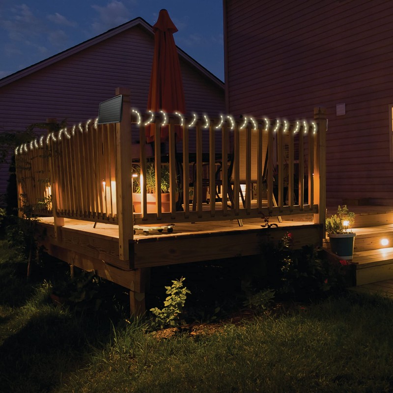 Sunforce 40 Feet Solar Power Rope Lights for Outdoor Patio