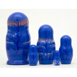 Made in Russia Emelya and The Magic Pike Nesting Doll 5pc./6" aka “The Will of The Pike” Russian Tale Matryoshka Collectible Babushka Russian Doll 100% Guaranteed!