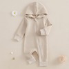 BemeyourBBs Newborn Baby Boy Girl Fall Winter Clothes Zipper Hooded