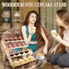 TOUNALKER 3PCS Wooden Cupcake Dispaly Stands, 5 Tiered Vendors Retail