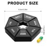 Jitnga Pill Box, 7 Days, Round Pill Box, Weekly Box,
