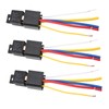 3pcs DC12V 80A LED Flasher Relay Waterproof Shockproof 5‑Pin Car
