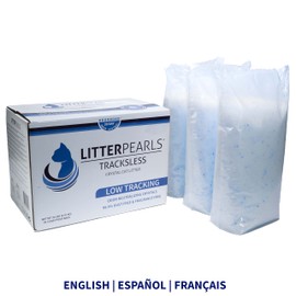 Litter Pearls Tracksless Unscented Non-Clumping Crystal Cat Litter with Odorbond, 20 Pounds