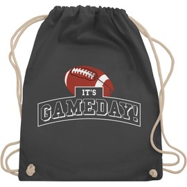 Shirtracer - Gym Bag Backpack - It's Gameday Vintage Football, 3 Dark Grey