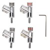4pcs BA1403R Banana Plug,Locking Rhodium Plated Speaker Banana Connectors,Double Screw