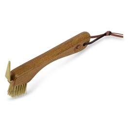 Equimour Hoof Pick & Hoof Brush - 2-in-1 Natural Wood Hoof Care