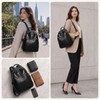 Mochilas para Mujer 3 en 1 Cuero PU Impermeable Antirrobo