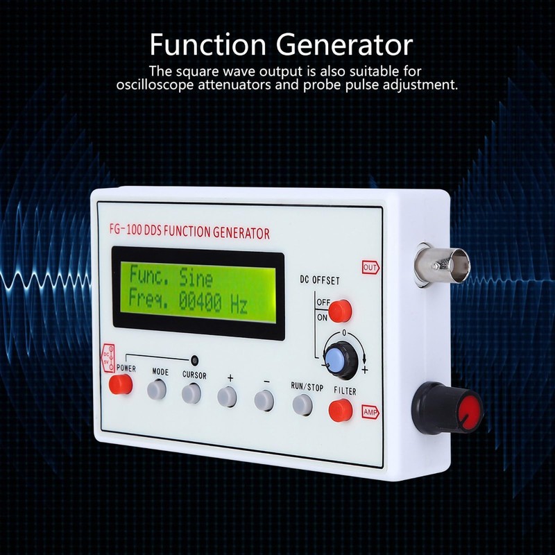 FLEXMAN FG 100 DDS Function Generator, Sine Frequency 1HZ~500Khz Counter
